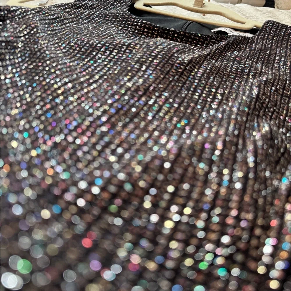 323. Nine West Glittery Black Jumpsuit 10 - Picture 9 of 9